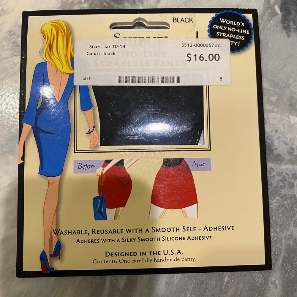 Shibue strapless panties size large